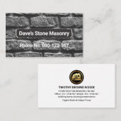 Cement muur metselwerk constructie visitekaartje (Voorkant / Achterkant)