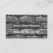 Cement muur metselwerk constructie visitekaartje (Voorkant)