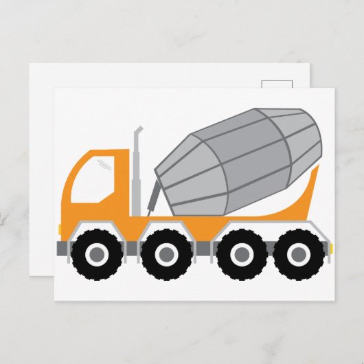 Cement Truck Briefkaart (Voorkant / Achterkant)