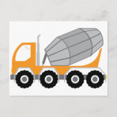 Cement Truck Briefkaart (Voorkant)