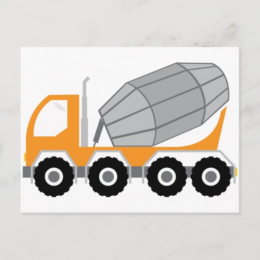 Cement Truck Briefkaart (Voorkant)