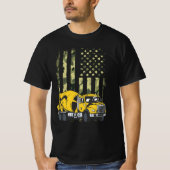 Cement Truck Driver Concrete Mixer Camouflage Amer T-shirt (Voorkant)