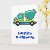 Cement Truck in Blue Green en Yellow Kaart (Gele Bloem)