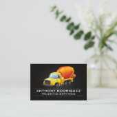 Cement Truck Logo | constructievoertuig Visitekaartje (Staand voorkant)