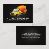 Cement Truck Logo | constructievoertuig Visitekaartje (Voorkant / Achterkant)