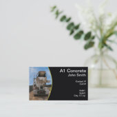 Cement Truck op bouwplaats Visitekaartje (Staand voorkant)