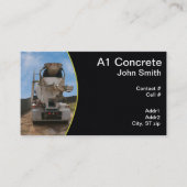 Cement Truck op bouwplaats Visitekaartje (Voorkant)
