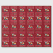 Cement Truck Ugly met kerstkeuken Cadeaupapier (Vlak)