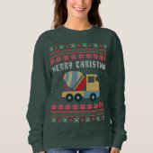 Cement Truck Ugly met kerstkeuken Trui (Voorkant)