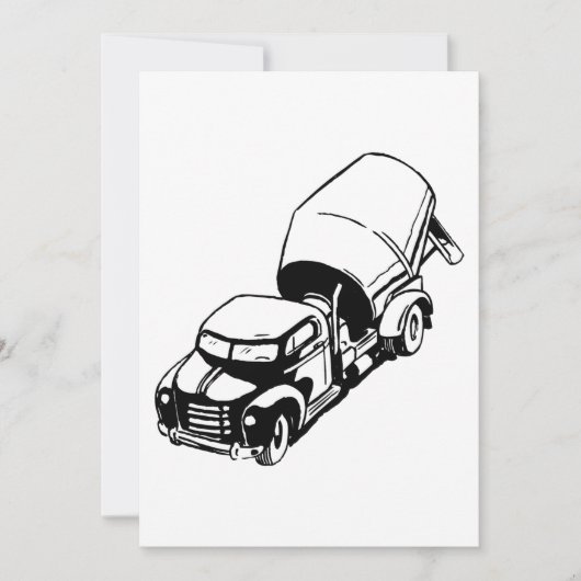 Cement Truck Uitnodigingen (Voorkant)