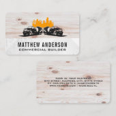 Cement Trucks | Wood Metal | Construction Builders Visitekaartje (Voorkant / Achterkant)