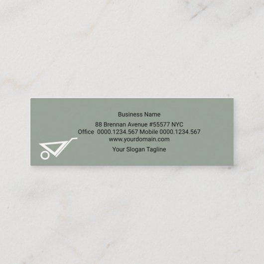 Cement Works Old Brick Wall Home Repareert Mini Visitekaartje (Achterkant)