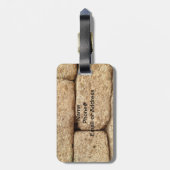 Cementblokken met Grappig Bericht Bagagelabel (Achterkant verticaal)