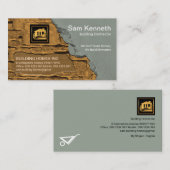 Cementeerbaksteen pleisterconstructie visitekaartje (Voorkant / Achterkant)