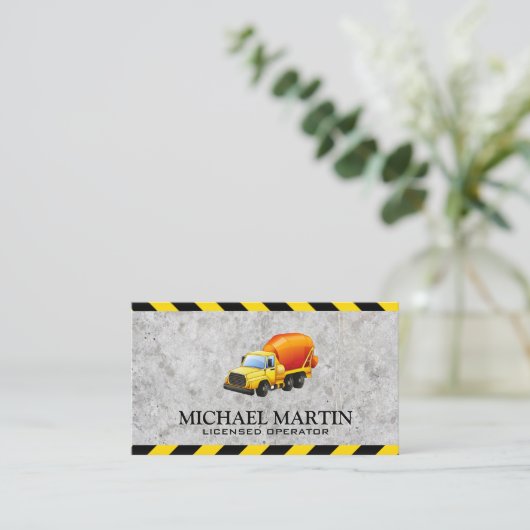 cementmenger | exploitant met vergunning visitekaartje (Staand voorkant)