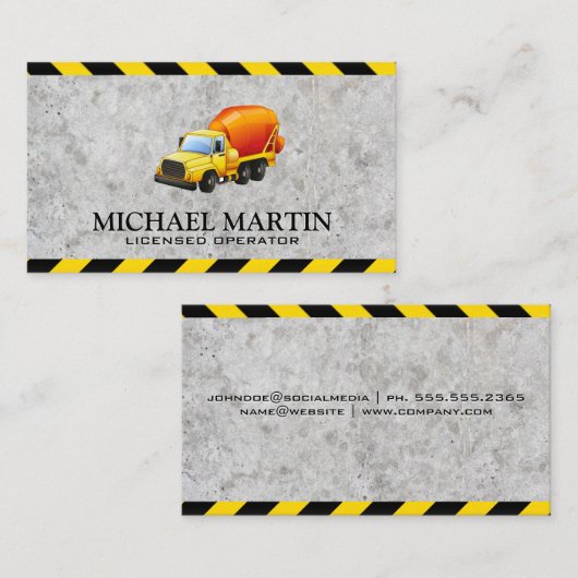 cementmenger | exploitant met vergunning visitekaartje (Voorkant / Achterkant)