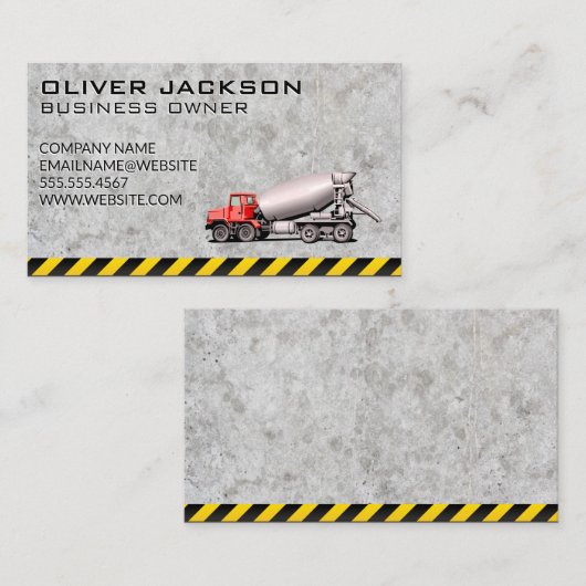 cementmenger visitekaartje (Voorkant / Achterkant)