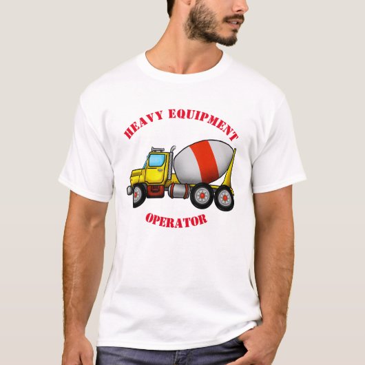 Cementmixer Mannen T-Shirt (Lite-kleuren) (Voorkant)