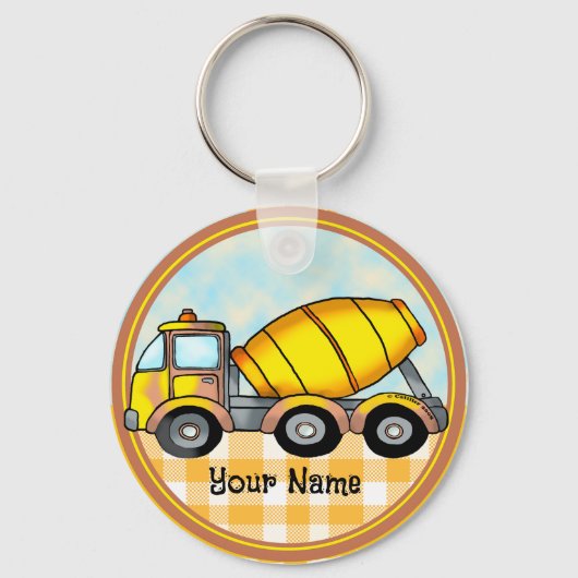 cementmixer-sleutelhanger sleutelhanger (Voorkant)