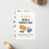 Cementmixer voor Kinderen Valentijnsdag in de Klas Notitiekaartje (Voorkant / Achterkant in situ)