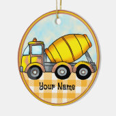 Cementmixer vrachtwagen keramisch ornament (Links)