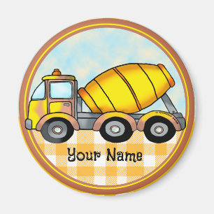 Cementmixer vrachtwagen magneet