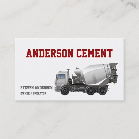 Cementwagen Visitekaartje (Voorkant)
