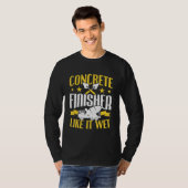 Cementwerker als natte betonafwerker t-shirt (Voorkant volledig)