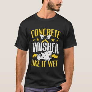 Cementwerker als natte betonafwerker t-shirt