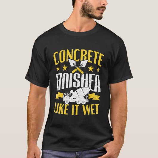 Cementwerker als natte betonafwerker t-shirt (Voorkant)