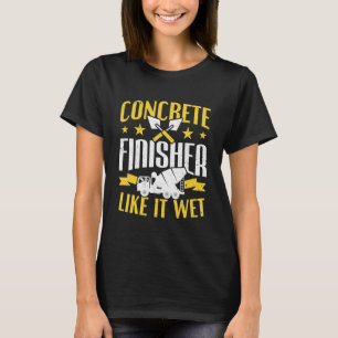 Cementwerker als natte betonafwerker t-shirt