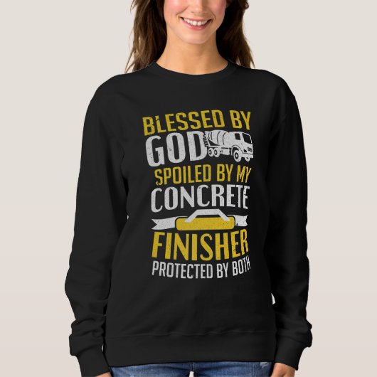 Cementwerker gezegend door God Concrete Finisher Trui (Voorkant)