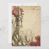 Cemetaire scène | VICTORIAANS ROZEN | Halloween Kaart (Achterkant)
