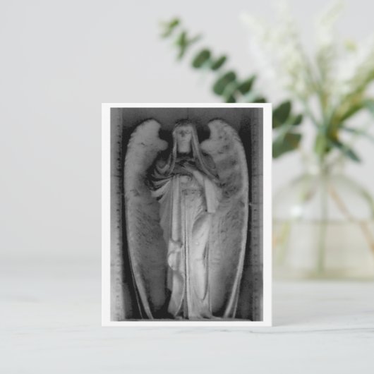 Cemetery Angel Gothic Victoriaans Style Briefkaart (Staand voorkant)