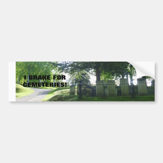 CEMETERY BUMPERSTICKER VOOR DE GENEALOGIST! (Voorkant)
