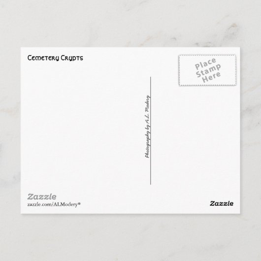 Cemetery Crypts Briefkaart (Achterkant)