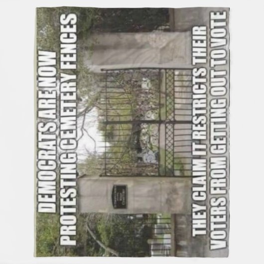CEMETERY FENCES FLEECE DEKEN (Voorkant)