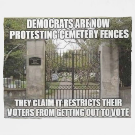 CEMETERY FENCES FLEECE DEKEN (Voorkant (Horizontaal))