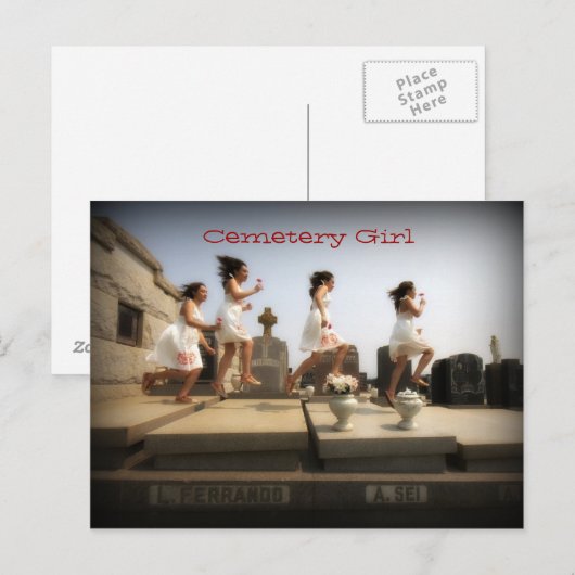 Cemetery Girl Briefkaart (Voorkant / Achterkant)