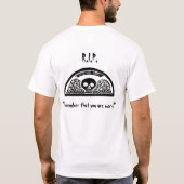 Cemetery Skull Gravestone T-shirt - Gepersonalisee (Achterkant)