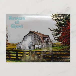 *~* Cemetery Spooky BEWARE of Ghost HALLOWEEN Briefkaart