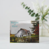 *~* Cemetery Spooky BEWARE of Ghost HALLOWEEN Briefkaart (Staand voorkant)