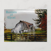 *~* Cemetery Spooky BEWARE of Ghost HALLOWEEN Briefkaart (Voorkant)