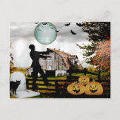 *~* Cemetery Spooky WALKING DODE HALLOWEEN-KAART Briefkaart (Voorkant)