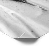 Cemetery Statue B&W with Color Rose Poster (Hoek)