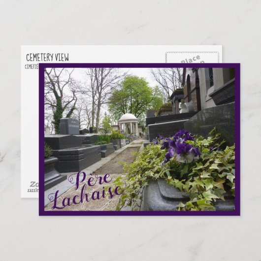 Cemetery-Uitzicht met tekst Briefkaart (Voorkant / Achterkant)