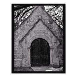 Cemetrisch gebouw foto afdruk