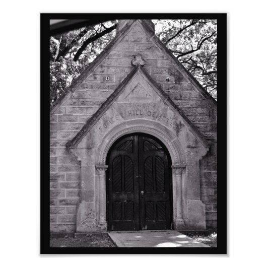 Cemetrisch gebouw foto afdruk (Voorkant)