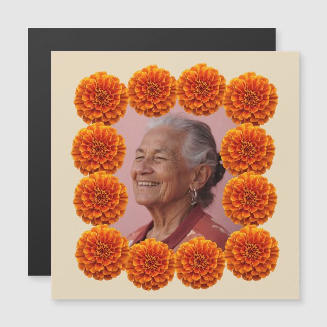 Cempasúchil Ofrenda Altaar Foto Personalizada (Voorkant / Achterkant)