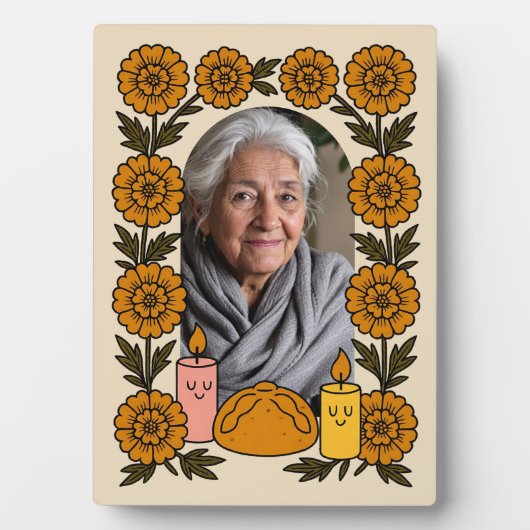 Cempasúchil Ofrenda Altar Día de Muertos Fotoplaat (voorkant)